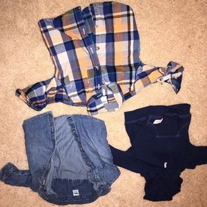 6-12 month old jacket and flannel shirt